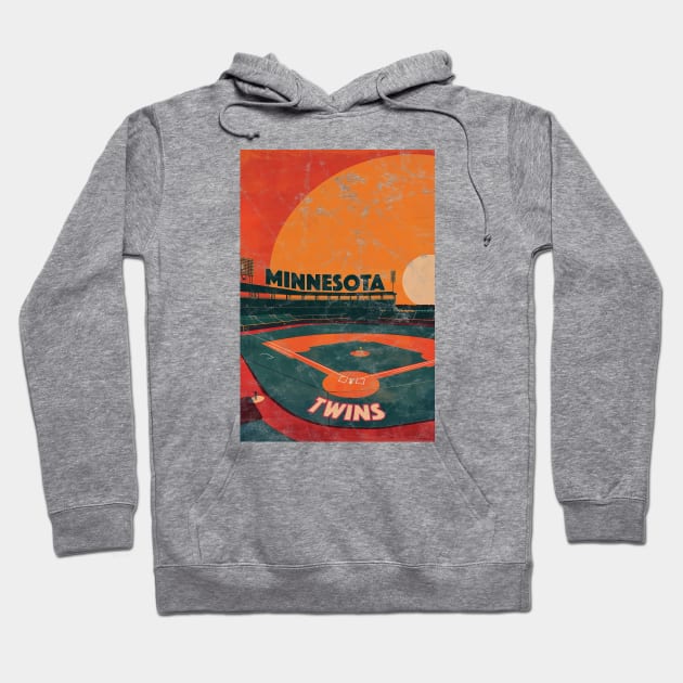 Midcentury Minnesota Twins Stadium Hoodie by Rad Love